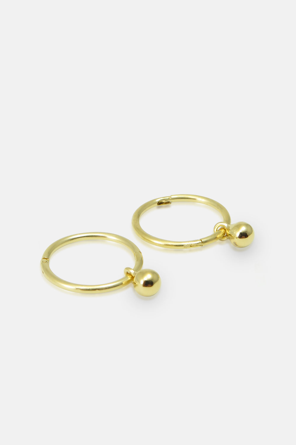 Clear Glass Hoop Earrings with Gold Filled Ear Wires — The Glass Studio